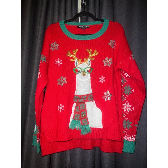 Ugly Christmas Sweater Xmas Size XL Llama - Picture 1 of 3
